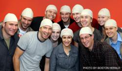 Employees from Small Army, the Boston advertising agency that founded Be Bold, Be Bald! dons their bald caps to honor agency co-founder, Mike Connell, who lost his battle to cancer in 2007.